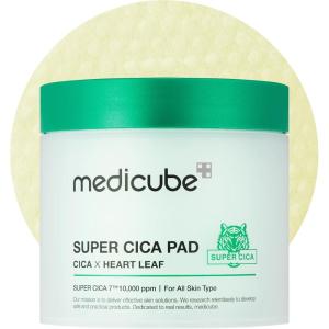 imageMedicube Super Cica Facial Toner Pads 70 Pads  88 Centella Asiatica to Soothe Sensitive Skin  Infused with Heartleaf for Deep Hydration and Improvement of Damaged Skin  100 Vegan Ceritifed