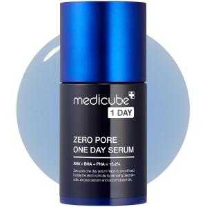 imageMedicube Zero Pore Oneday Serum 101 floz  Overnight Resurfacing Serum with Pore Tightening Complex  152 AHABHAPHA ampamp 2 Niacinamide  108 reduction in pore appearance after one day of use