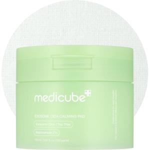 imagemedicube Exosome CICA Tea Tree Calming Toner Pads for Sensitive Skin with Centella Asiatica Help Reduce Redness ampamp breakouts Lowirritating ampamp Hydrating Daily Care Korean Skincare Vegan 100 PadsExosome Cica Pads