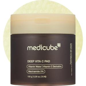 imagemedicube Exosome CICA Tea Tree Calming Toner Pads for Sensitive Skin with Centella Asiatica Help Reduce Redness ampamp breakouts Lowirritating ampamp Hydrating Daily Care Korean Skincare Vegan 100 PadsDeep Vita C Pads