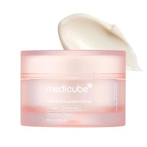 imagemedicube Triple Collagen Cream  Hydrating ampamp Firming Moisturizer with Hyaluronic Acid Premium Elastin Shea Butter  Wrinkle Care ampamp Boosts Elasticity  Korean Skincare 169 oz169 Ounce Pack of 1