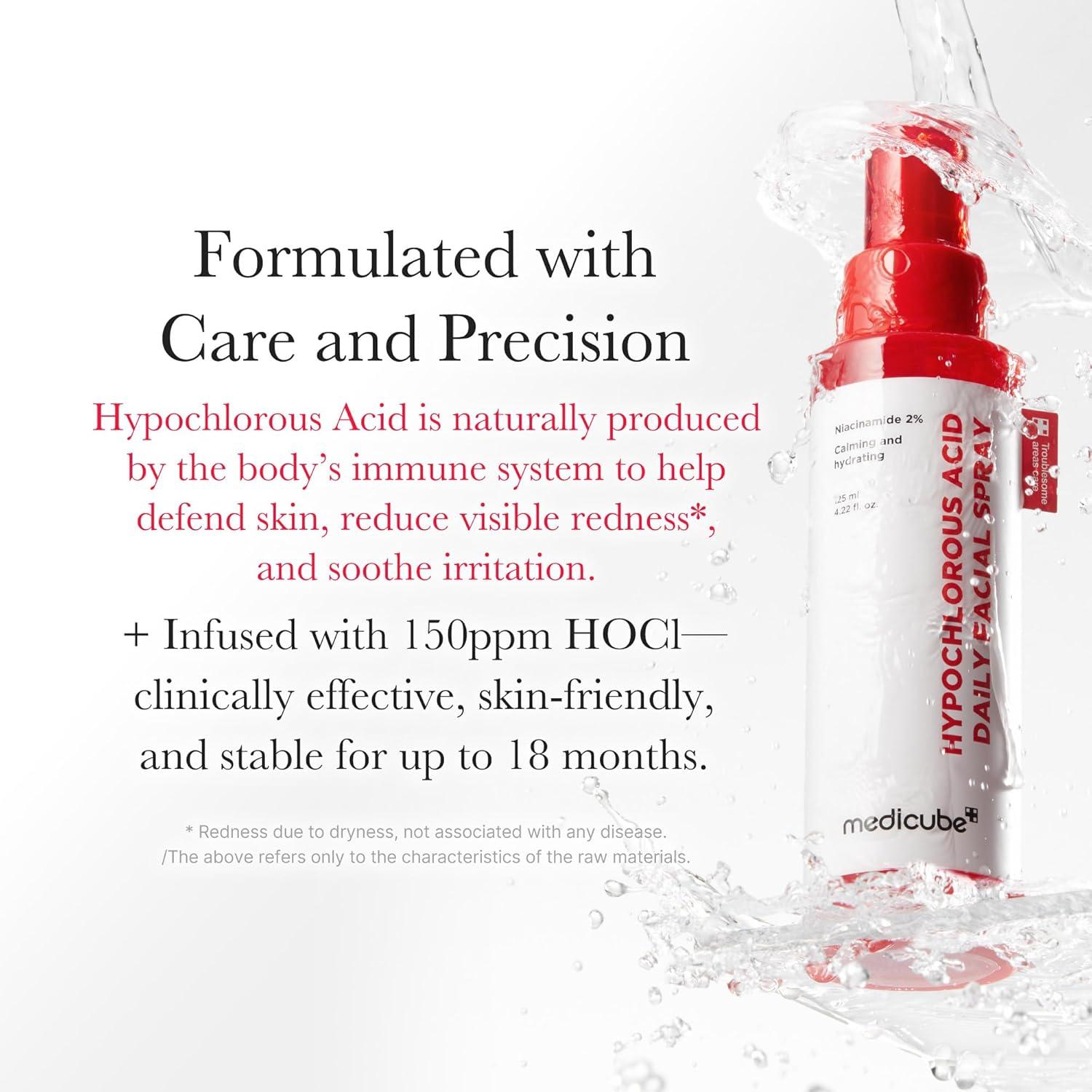 imagemedicube Power Soothing Spray  Hypochlorous Acid Spray For All Skin Types Delicate Skin  Daily Skin Solution ampamp PostSun Care  HOCI Facial Mist for Soothing ampamp Calming  Korean Skincare  422 floz