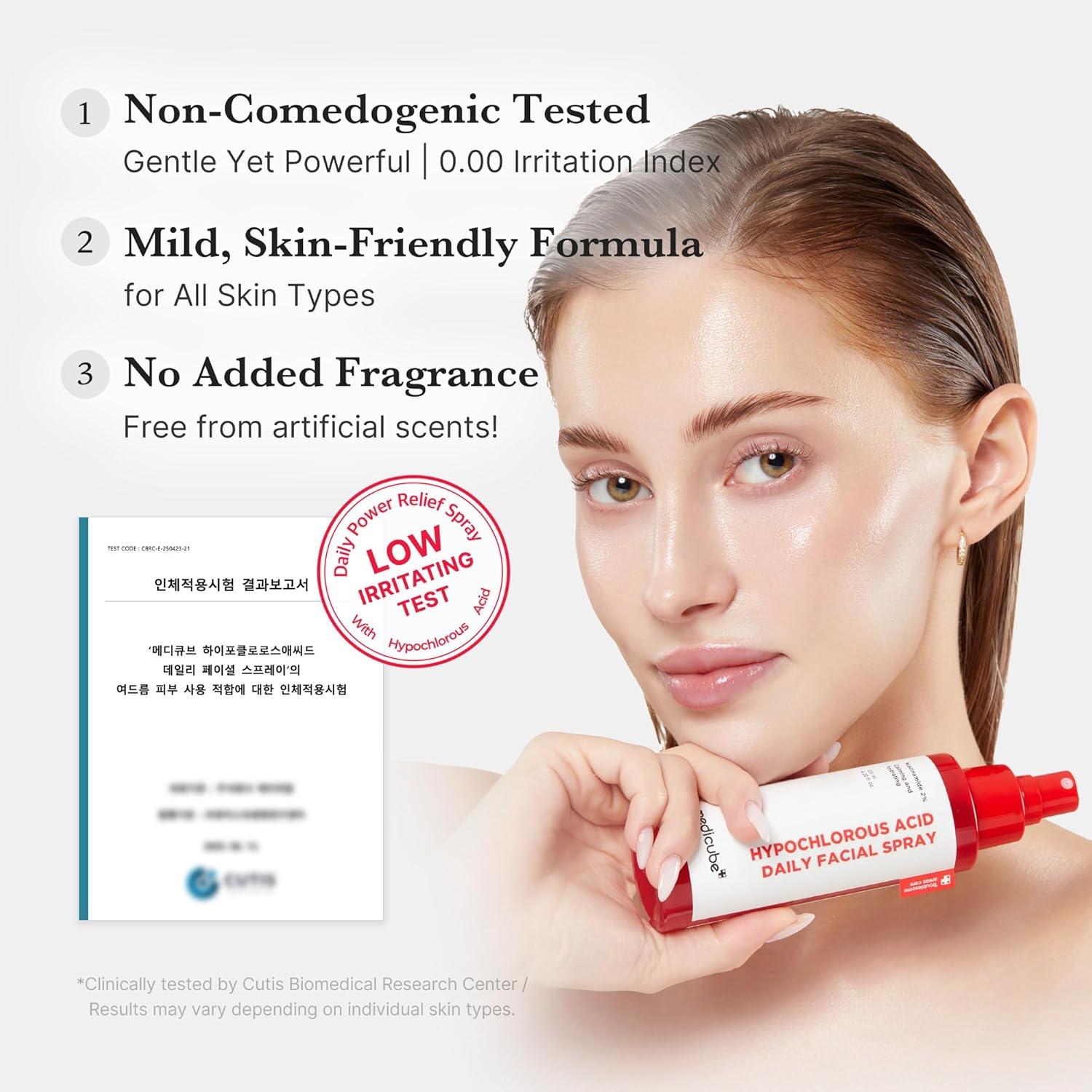 imagemedicube Power Soothing Spray  Hypochlorous Acid Spray For All Skin Types Delicate Skin  Daily Skin Solution ampamp PostSun Care  HOCI Facial Mist for Soothing ampamp Calming  Korean Skincare  422 floz