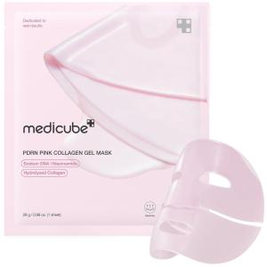 imageMedicube Salmon DNA PDRN pink collagen jelly gel mask  overnight face mask for glass glow skin elasticity hydrating firming and moisturizing  korean skincare 28g 1ea