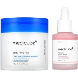 imagemedicube For All Skin Tpyes Duo medicube Zero Pore Pads 20 and Salmon DNA PDRN Pink Peptide Serum
