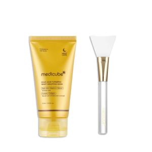 imagemedicube Overnight Glow Duo for Uneven skin Tone Turmeric Overnight Wrapping Peel Off Mask and Jelly Brush
