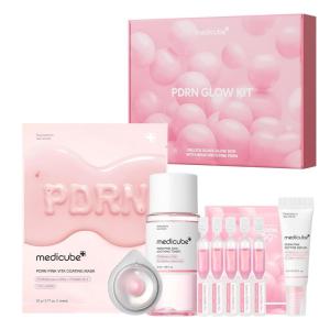 imagemedicube Salmon DNA PDRN Trial Kit  Glass Glow Mini Skincare Set with Toner Serum ampamp Sheet Mask for Hydrating Firming Moisturizing Gift ampamp Travel Essentials for Women ampamp Girls  Korean Skincare