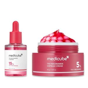 imagemedicube TXA Glow ampamp Care Duo TXANiacinamide 15 Glow Facial Serum and TXANiacinamide Capsule Cream