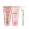 imagemedicube Pink Glow Wrapping Mask Duo Collagen Overnight Wrapping Peel Off Facial Mask Pack and PDRN Caffeine Overnight Wrapping Peel Off Facial Mask and brush