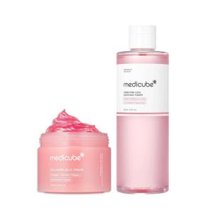 imageMedicube Pink Glow Home Care Duo PDRN Pink Peptide Toner and Collagen Jelly Cream 110ml