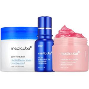 imagemedicube Affordable Trio for Pore ampamp Texture Care Zero Pore Pads 20 and Zero Exosome Shot 7500 PPM Spicule Facial Serum and Collagen Jelly Cream50ml
