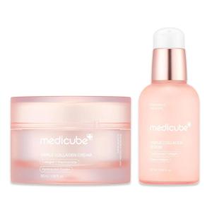imagemedicube Triple Collagen Nourish and Hydrate Duo Triple Collagen Cream and Triple Collagen Serum  Niacinamide Hyaluronic Acid for Glowing FimerLooking Skin  Korean Skin Care
