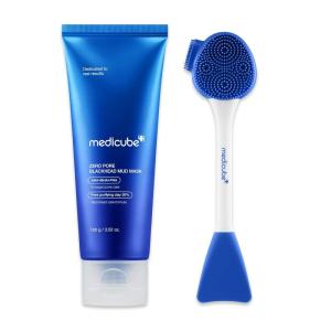 imageMedicube Zero Pore Mud Mask and Brush Set Zero Pore Mud Facial Mask and Multi Pore Brush ampamp Face Mask Applicator