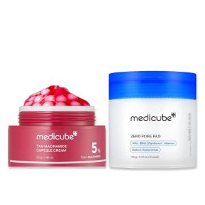 imagemedicube Clear Glass Skin Duo TXANiacinamide Capsule Cream and Zero Pore Pads 20