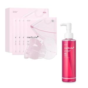 imagemedicube PDRN Cleanse ampamp Glow Overnight Duo Salmon DNA Pink Collagen Jelly Gel Mask and PDRN Jelly to Foam Cleanser  For Hydrating and Firmerlooking Skin  All Skin Types  Korean Skin Care