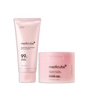 imagemedicube Salmon PDRN Daily Skincare Duo PDRN Marshmallow Whip Cleanser and Pink Collagen Jelly Pad
