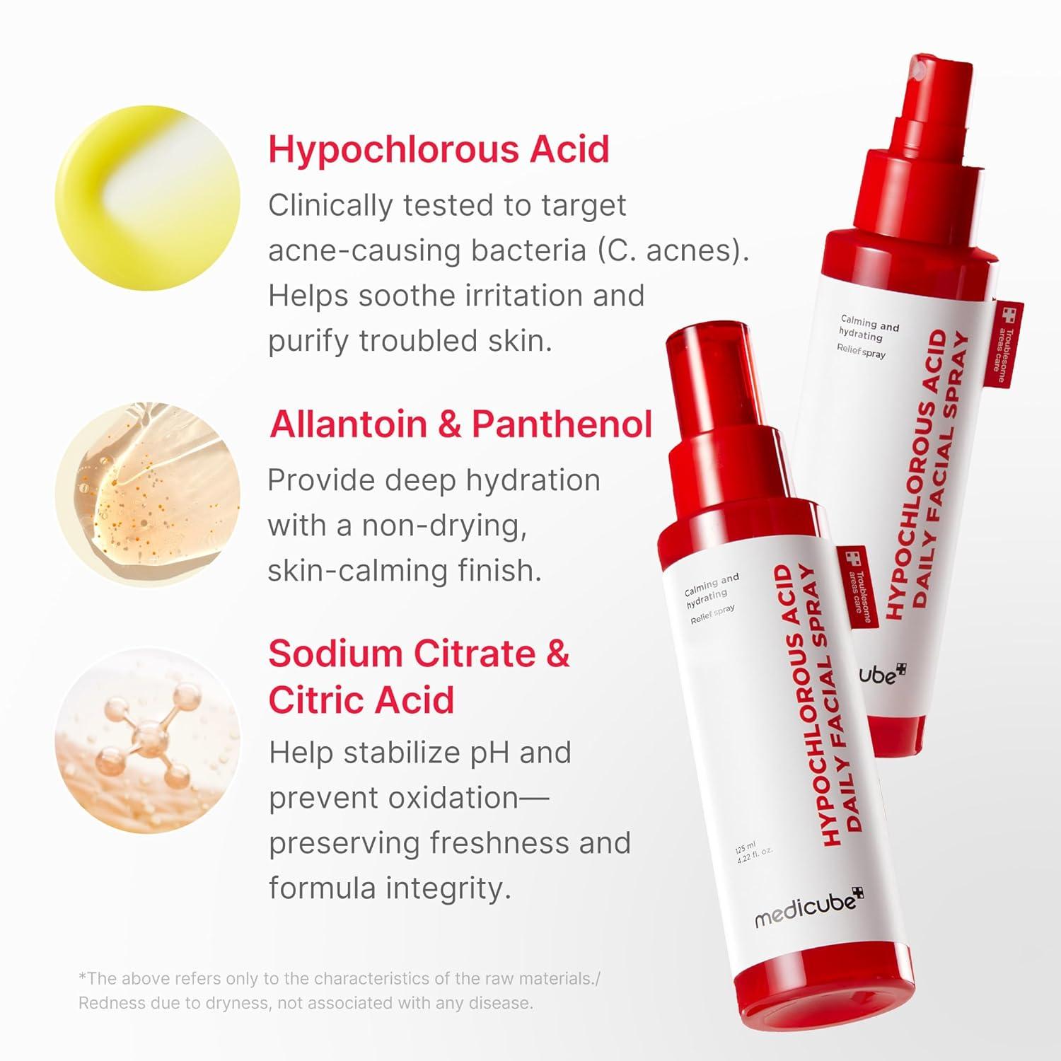 imagemedicube Power Soothing Spray  Hypochlorous Acid Spray For All Skin Types Delicate Skin  Daily Skin Solution ampamp PostSun Care  HOCI Facial Mist for Soothing ampamp Calming  Korean Skincare  169 floz125 ml