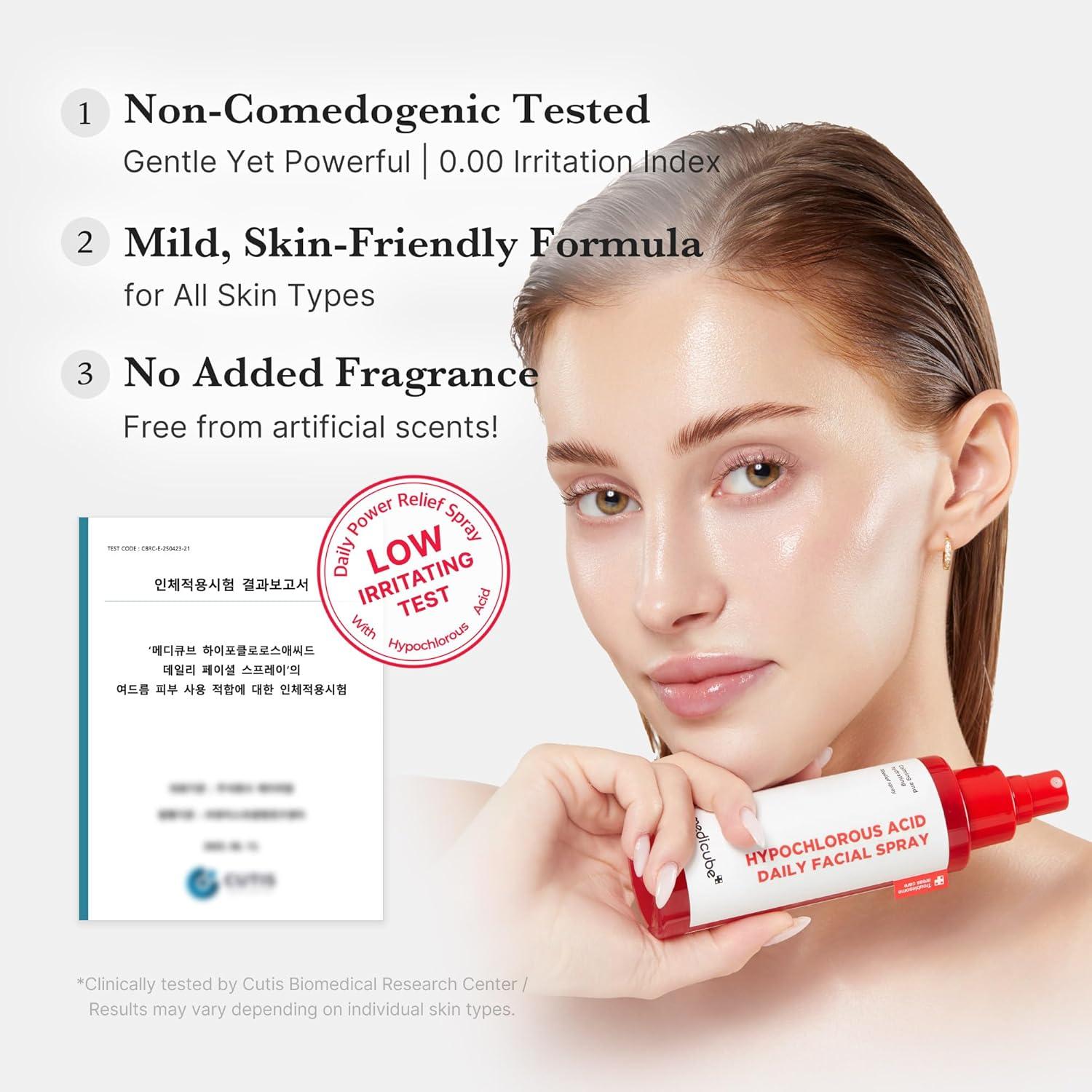 imagemedicube Power Soothing Spray  Hypochlorous Acid Spray For All Skin Types Delicate Skin  Daily Skin Solution ampamp PostSun Care  HOCI Facial Mist for Soothing ampamp Calming  Korean Skincare  169 floz125 ml