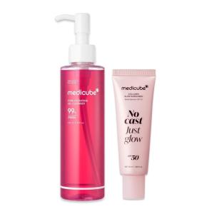 imagemedicube Cleanse ampamp Sun Shield Duo PDRN Jelly to Foam Cleanser and Collagen Glow Sunscreen Deep Cleansing and Hydration  Hydration Essentials Winter Skincare Holiday Stocking Stuffers