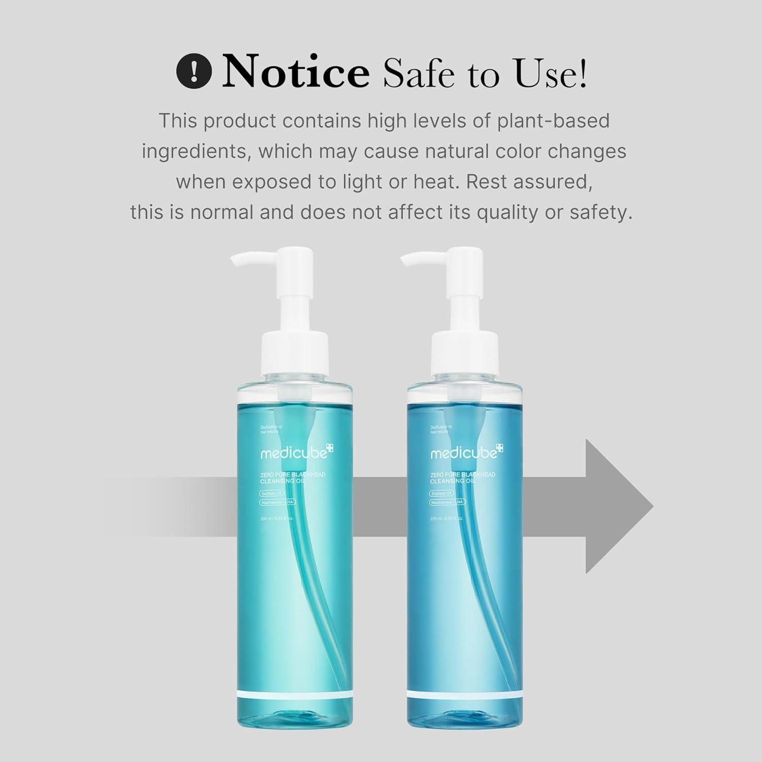 imagemedicube Zero Pore Blackhead Cleansing Oil  Makeup Remover for all skin types Daily Moisture Facial Cleanser LowIrritation  Korean Skin Care 205ml  693 floz