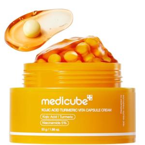 imagemedicube Kojic Acid Turmeric Vita Capsule Cream for Uneven Skin Tone  Tone Renewal ampamp Radiance Care for troubled skin  Turmeric Kojic Vitamin C  Korean Skin Care 186 oz
