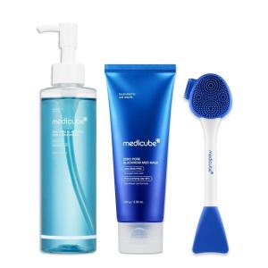 image:imagemedicube 3Step Zero Pore Care Trio Zero Pore Blackhead Cleansing Oil Zero Pore Mud Mask and Multi Pore Brush ampamp Mask Applicator  AllinOne Blackhead ampamp Excess Sebum Facial Care Routine
