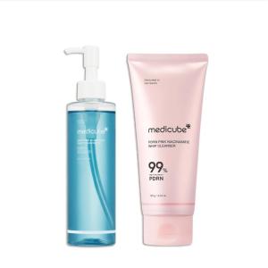 image:imagemedicube Double Cleansing Glow Duo Zero Pore Blackhead Cleansing Oil and PDRN Marshmallow Whip Cleanser