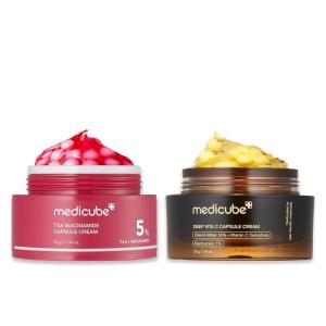 image:imagemedicube Clear amp Glow Capsule Duo TXA  Deep Vitamin C Capsule Creams  Radiance Boosting and Firming Face Moisturizers that Help Clarify Dull Skin and Reveal a Smooth Radiant Glow