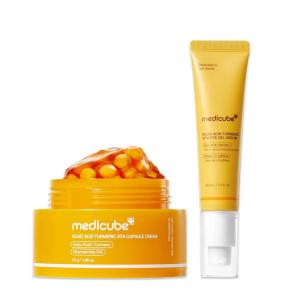 image:imagemedicube Kojic Acid Brightening amp Hydration Duo Kojic Acid Capsule Cream and Eye Gel Serum  AllDay Radiance Care for Eye amp Face  Soothing amp Hydrating Care