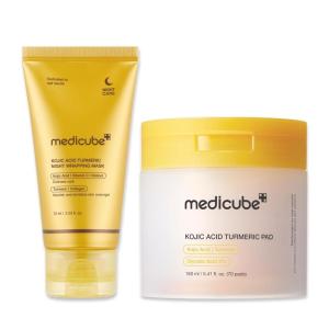 image:imagemedicube Kojic Acid Prep and Seal Duo for Troubled Skin Kojic Acid Turmeric Overnight Wrapping Peel Off Mask 20 and Kojic Acid Turmeric Clarifying Toner Pad