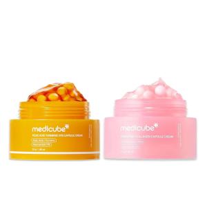 image:imagemedicube ToneRefining Capsule Cream Duo Kojic Acid Turmeric and PDRN Capsule Cream  Trending Ingredients for Uneven Skin Tone amp Texture  ToneRefining and Firming Moisturizer Set