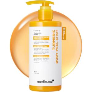 image:imagemedicube Body Peel Shot with Turmeric  Gentle Body Exfoliating Serum with BHA LHA amp PHA for Dead Skin Cells Uneven Looking Skin amp Excess Sebum  946 flozTurmeric
