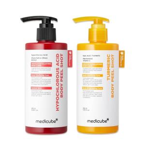 image:imagemedicube Dual Body Peel Shot Duo Hypochlorous Acid and Turmeric Body Peel Shot  for Gentle Exfoliation for Dead Skin Cells Rough Patches and Visible Concerns  Brightening amp Calming Care