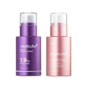 image:imagemedicube Advanced Refining Serum Duo Retinol Boosting and PDRN Exosome Shot 2000  2000PPM Spicules Retinol PDRN Collagen for firmer smoother skin  Korean Skincare Skincare Set Gifts for Women
