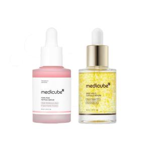 image:imagemedicube Glow Activating Serum Duo Pink PDRN Peptide and Deep Vitamin C Capsule Serum  Salmon DNA PDRN and Vitamin C for Dull UnevenLooking Skin  Deep Hydration and Glow Care  Korean Skincare