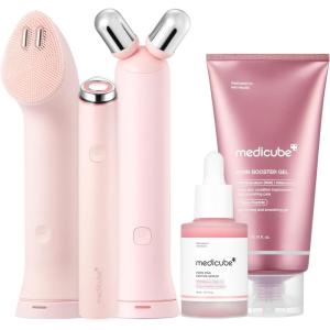 image:imagemedicube AllinOne Skin Booster Device amp Skincare Set Mini Booster Pro Plus Full Facial Set PDRN Peptide Serum and PDRN Booster Gel  3in1 Korean Facial Device for Cleansing Firming Hydrating