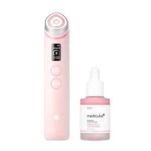 image:imagemedicube Ultimate Pink Routine Duo Booster Pro Pink 6in1 Real Glass Glow Beauty Massager and PDRN Peptide Serum  Korean Skincare Device Gifts for Women Facial Device Korean Skincare