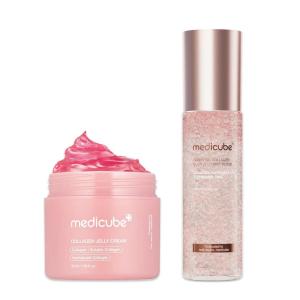 image:imagemedicube Glow Anytime Jelly Cream amp Mist Duo Collagen Jelly Cream and PDRN Jelly Mist Serum for At Home amp OntheGo Glow  Korean Skincare Skincare Gift Set Gifts for Women