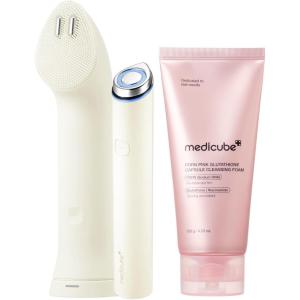 image:imagemedicube Mini Booster Pro Plus Cleansing Duo Set Mini Booster Pro Cleansing Device Beige and PDRN Capsule Foam Cleanser  Pore Makeup Excess Sebum Care  Deep Cleansing Routine Korean Skincare