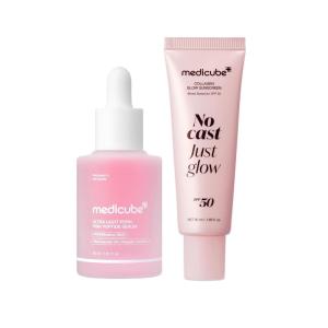 image:imagemedicube SunReady Glow amp UV Shield Duo UltraLight Salmon PDRN Serum and Collagen Glow Sunscreen SPF 50  Lightweight Hydration amp Daily UV Protection No White Cast