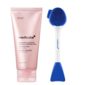 image:imagemedicube PDRN Deep Cleanse Duo Pink Glutathione Capsule Foam Cleanser and Multi Pore Brush  Pore Care Gentle Exfoliation amp Deep Cleansing Routine  Korean Skincare Set